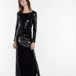 Abito lungo da sera con paillettes Patrizia Pepe prezzo 348 euro