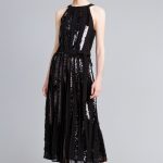 Abito lungo da sera con paillettes Twin Set inverno 2018 2019 prezzo 278 euro