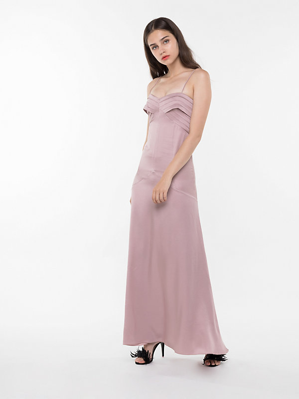 Abito lungo elegante da cerimonia Patrizia Pepe prezzo 638 euro retro