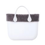 Bordo invernale borsa O Bag in ecopelliccia rasata grigia 2018 2019