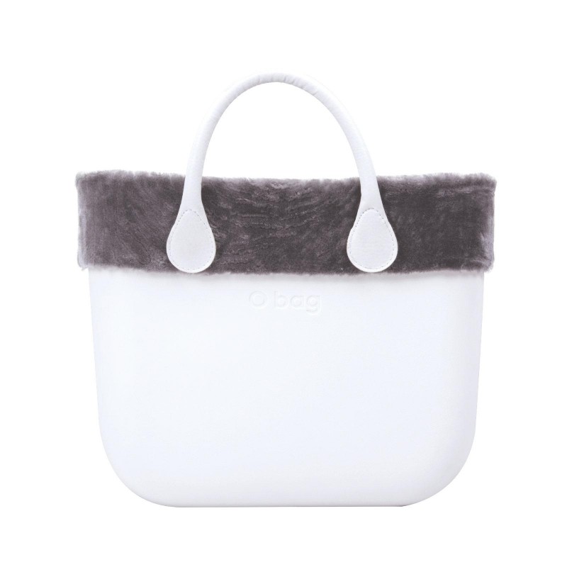 Bordo invernale borsa O Bag in ecopelliccia rasata grigia 2018 2019