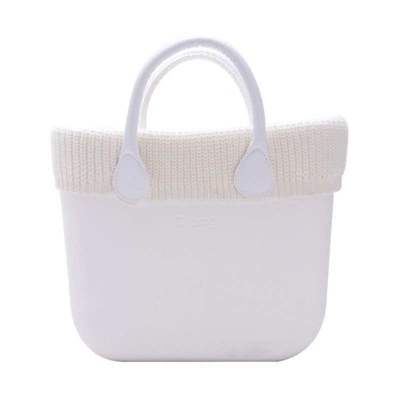 Bordo invernale in lana coste inglese borsa O Bag Mini colore bianco