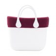 Bordo invernale in lana coste inglese borsa O Bag Mini colore bordeaux