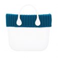 Bordo o bag in lana coste larghe inverno 2018 2019 colore Ottanio