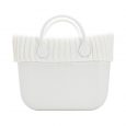 Bordo o bag in lana coste larghe inverno 2018 2019 colore bianco