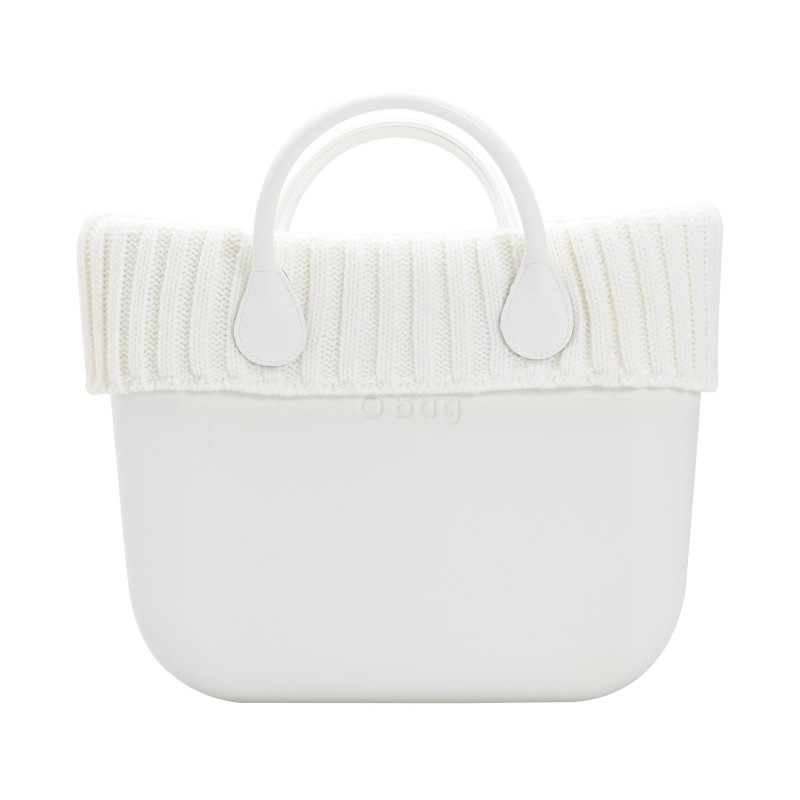 Bordo o bag in lana coste larghe inverno 2018 2019 colore bianco
