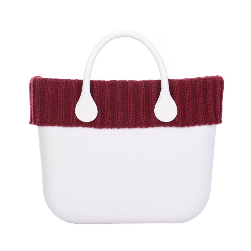 Bordo o bag in lana coste larghe inverno 2018 2019 colore bordeuax
