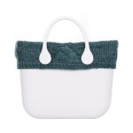 Bordo o bag in lana treccione inverno 2018 2019 colore Atlantic Oliva