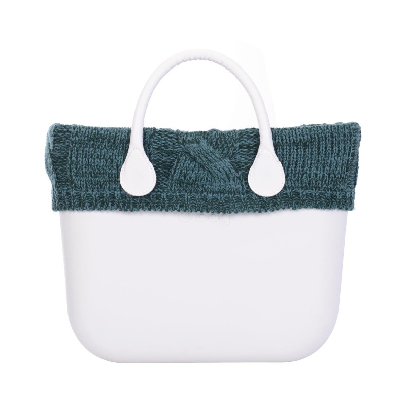 Bordo o bag in lana treccione inverno 2018 2019 colore Atlantic Oliva