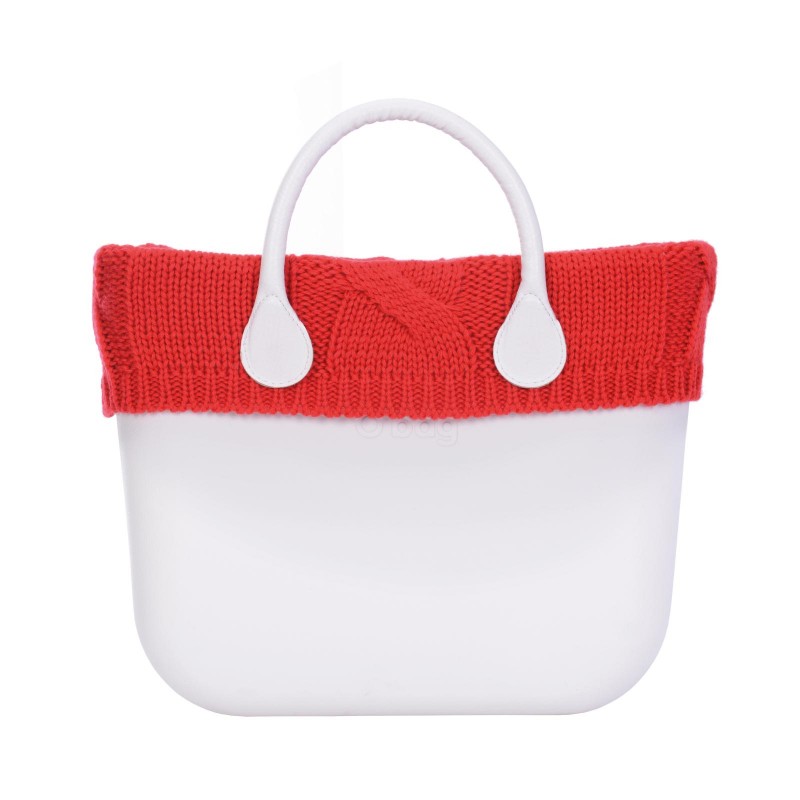 Bordo o bag in lana treccione inverno 2018 2019 colore Rosso
