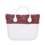 Bordo o bag in lana treccione inverno 2018 2019 colore bordeaux rosa