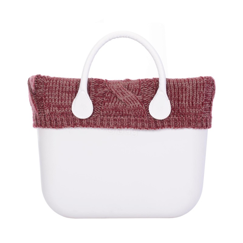 Bordo o bag in lana treccione inverno 2018 2019 colore bordeaux rosa