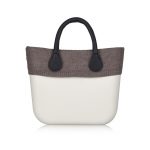 Borsa O Bag Mini nuovo bordo invernale in lana punto riso tortora