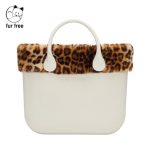 Nuova borsa O Bag con bordo in ecopelliccia leopardata