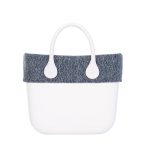 Nuovo Bordo borsa O Bag Mini in tessuto boucle spigato atlantic inverno 2018 2019