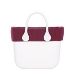 Nuovo Bordo borsa O Bag Mini in tessuto spinato colore rosso bordeaux inverno 2018 2019
