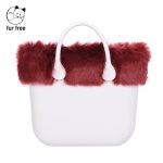 Nuovo Bordo borsa o bag in ecopelliccia Volpe bordeaux inverno 2018 2019
