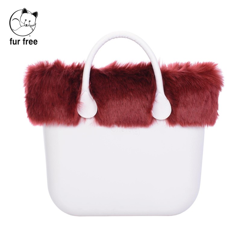 Nuovo Bordo borsa o bag in ecopelliccia Volpe bordeaux inverno 2018 2019