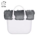 Nuovo Bordo borsa o bag in ecopelliccia Volpe grigio inverno 2018 2019