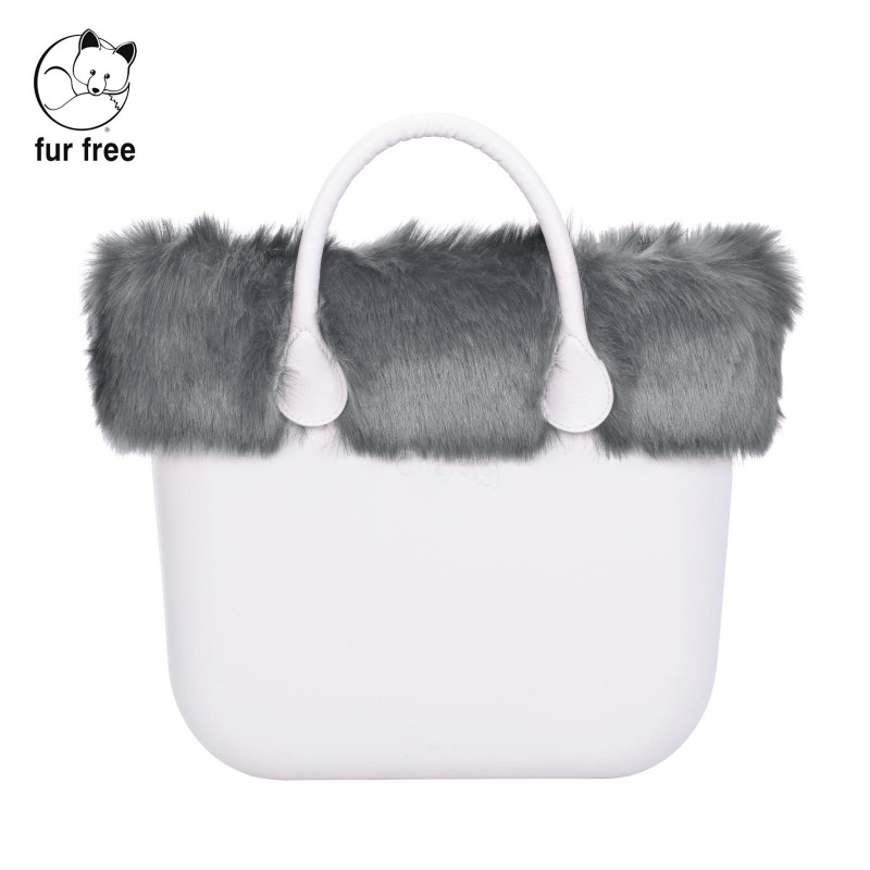 Nuovo Bordo borsa o bag in ecopelliccia Volpe grigio inverno 2018 2019