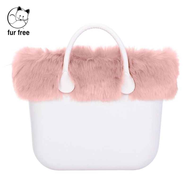 Nuovo Bordo borsa o bag in ecopelliccia Volpe rosa smoke inverno 2018 2019