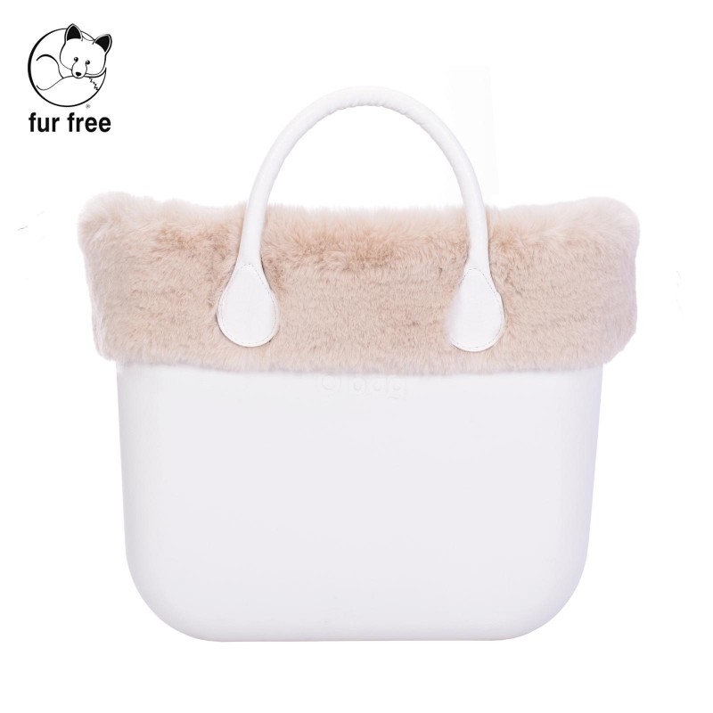 Nuovo Bordo borsa o bag in ecopelliccia lapin naturale inverno 2018 2019