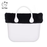 Nuovo Bordo borsa o bag in ecopelliccia lapin nero inverno 2018 2019