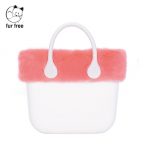 Nuovo Bordo o bag mini in ecopelliccia volpetta amaranto inverno 2018 2019