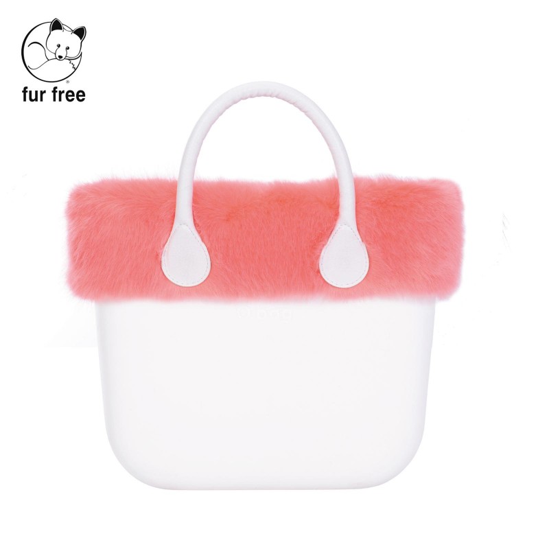 Nuovo Bordo o bag mini in ecopelliccia volpetta amaranto inverno 2018 2019