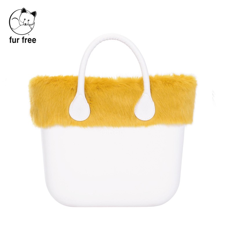 Nuovo Bordo o bag mini in ecopelliccia volpetta curry inverno 2018 2019