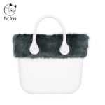 Nuovo Bordo o bag mini in ecopelliccia volpetta verde bosco inverno 2018 2019