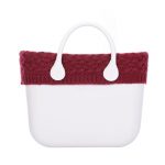 Nuovo bordo O Bag in lana intrecciata colore bordeaux inverno 2018 2019