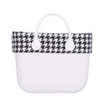 Nuovo bordo invernale O Bag in tessuto fantasia maxi pied de poule