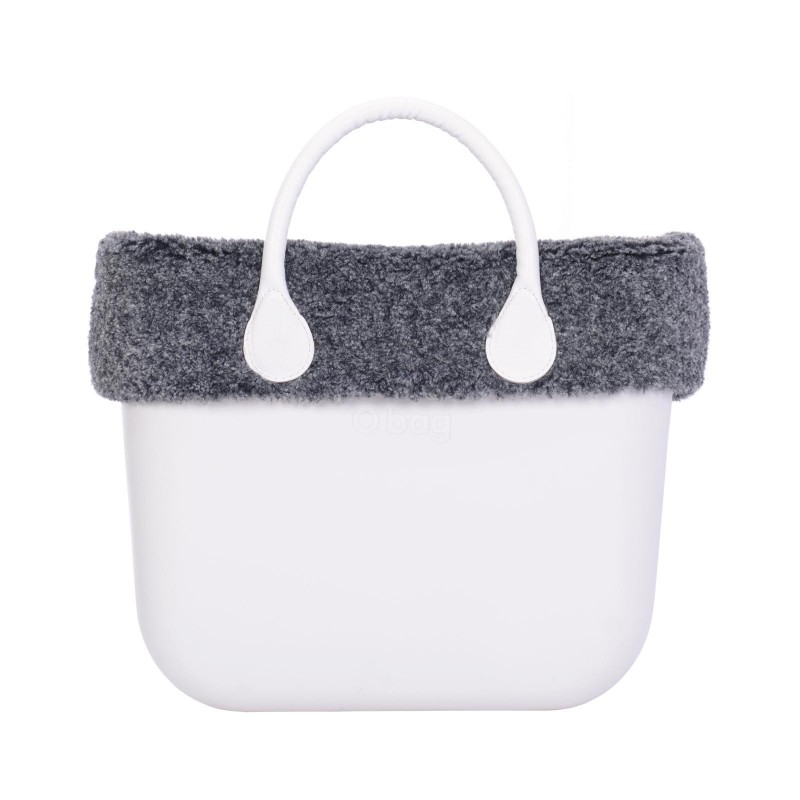 Nuovo bordo invernale borso O Bag in eco montone grigio prezzo 50 euro
