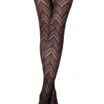 Calze fantasia zig zag con fiori Calzedonia inverno 2018 2019