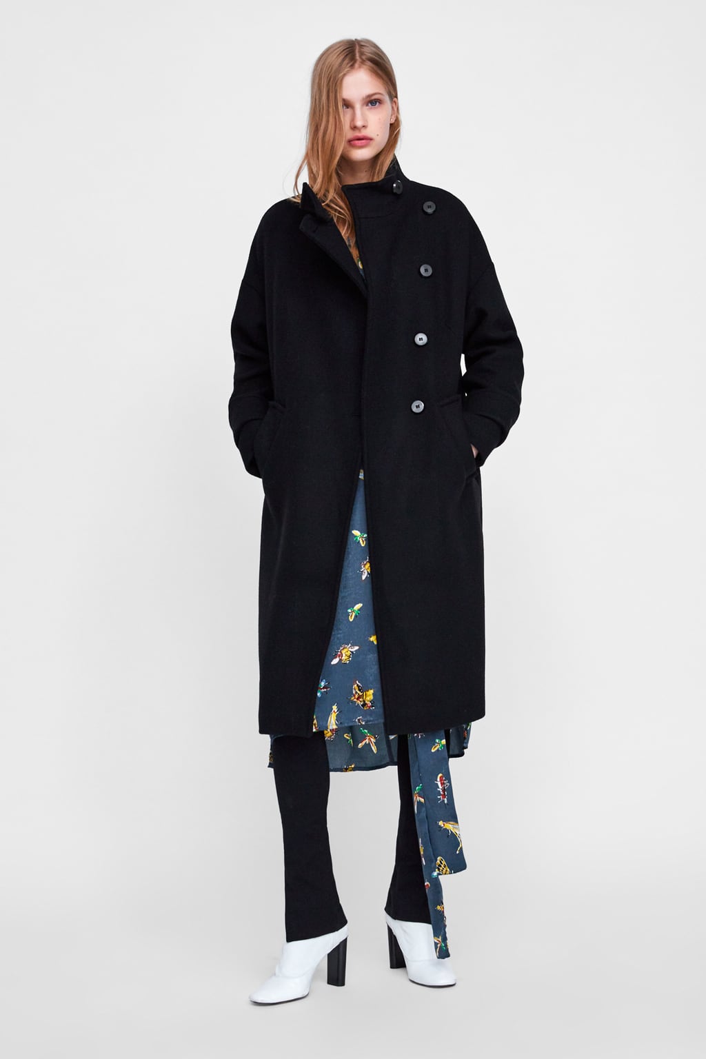 Cappotto con collo alto Zara inverno 2019