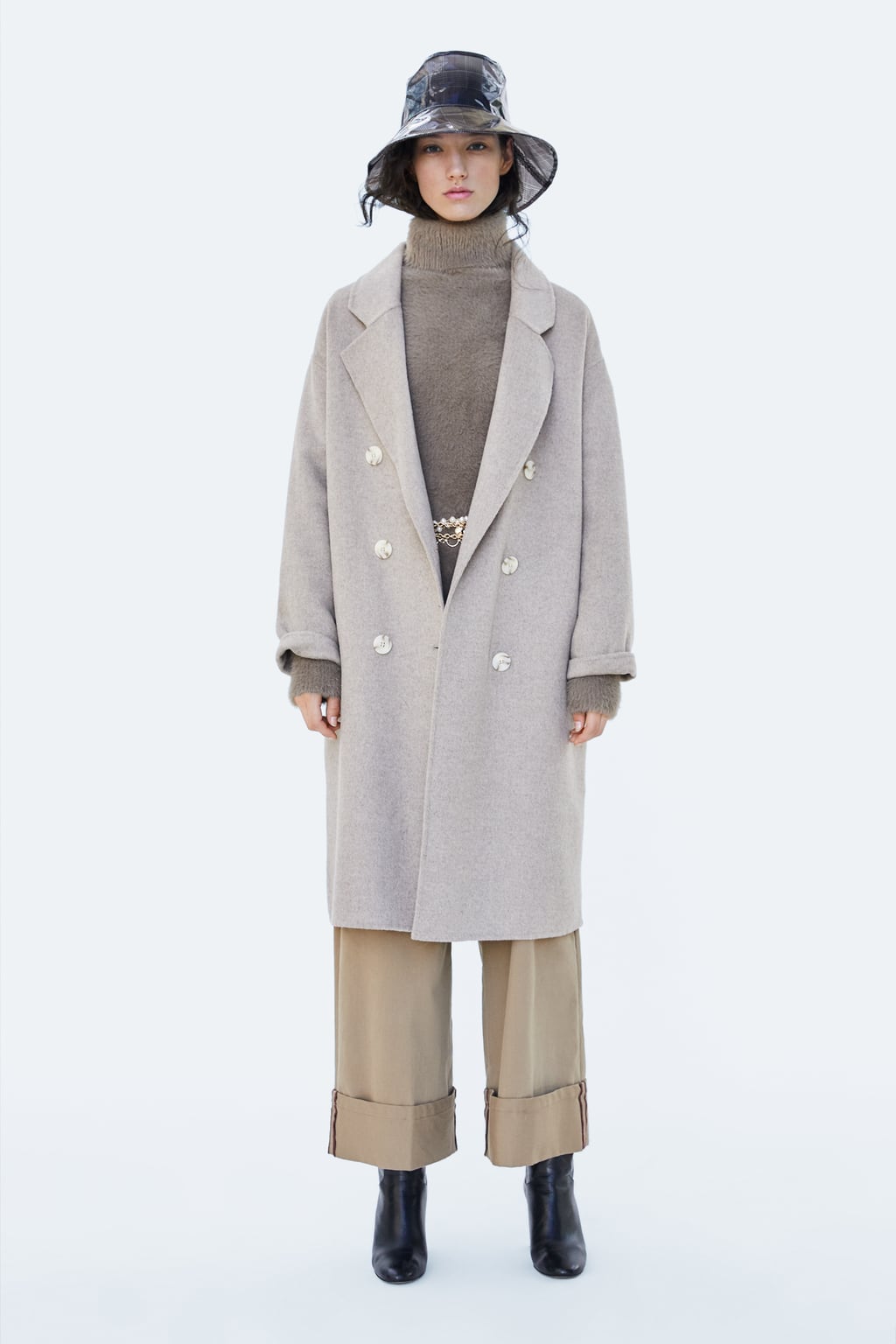 Cappotto doppiopetto oversize Zara inverno 2018 2019