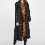 Cappotto lungo a quadri Zara inverno 2019 prezzo 199 euro