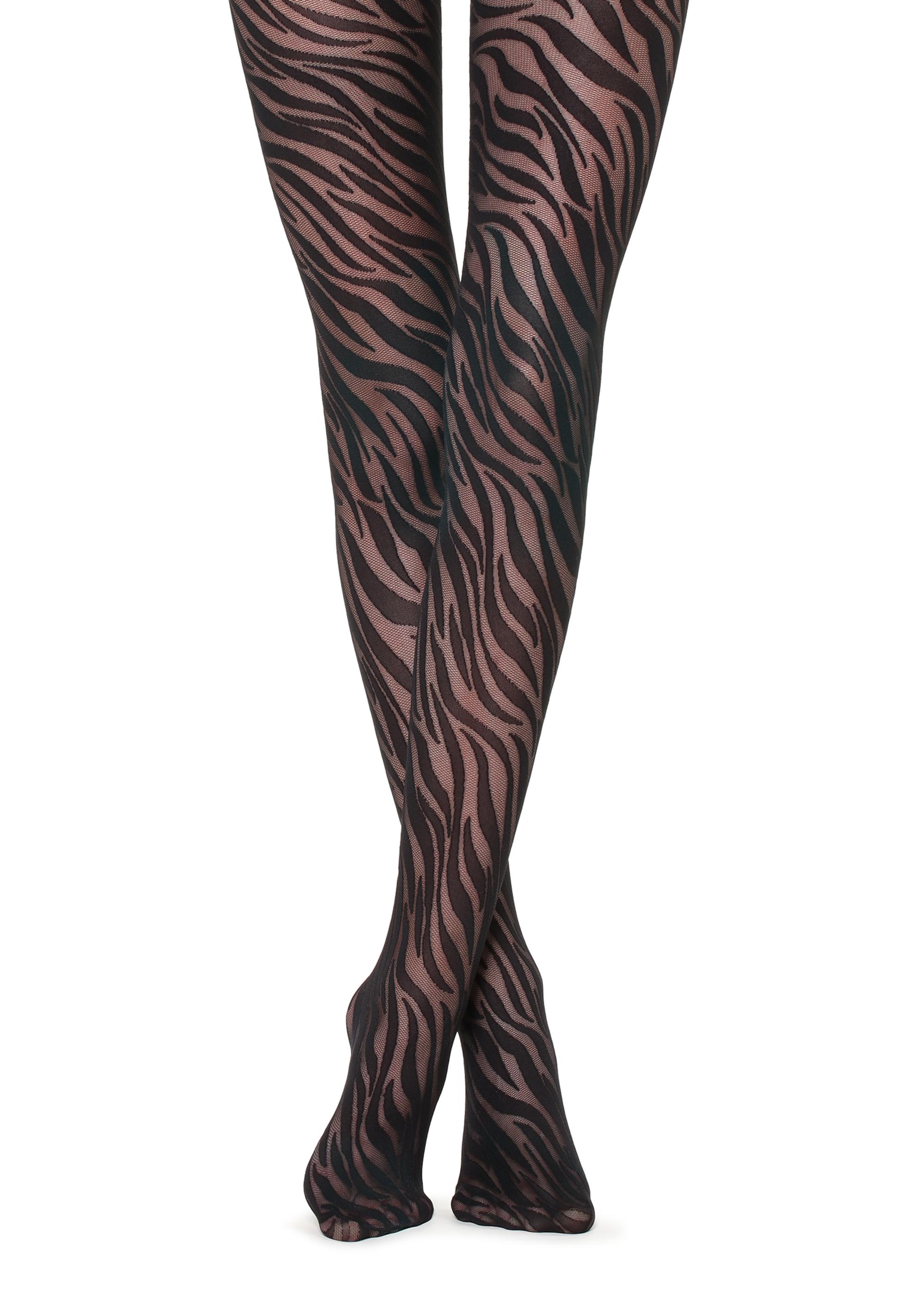Collant fantasia zebrata Calzedonia inverno 2018 2019