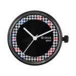 Nuovo meccanismo orologio o bag o clock great Pink Attitude pied de poule