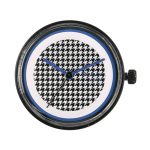 Nuovo meccanismo orologio o bag o clock great Pink Attitude pied de poule bluette