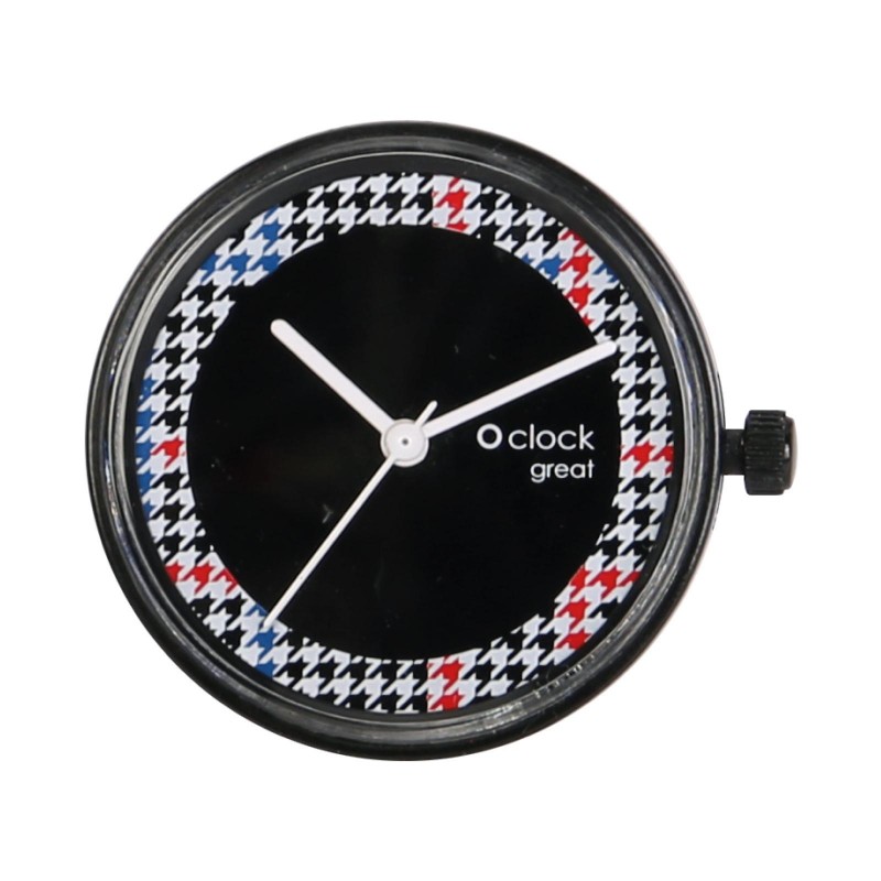 Nuovo meccanismo orologio o bag o clock great Pink Attitude pied de poule