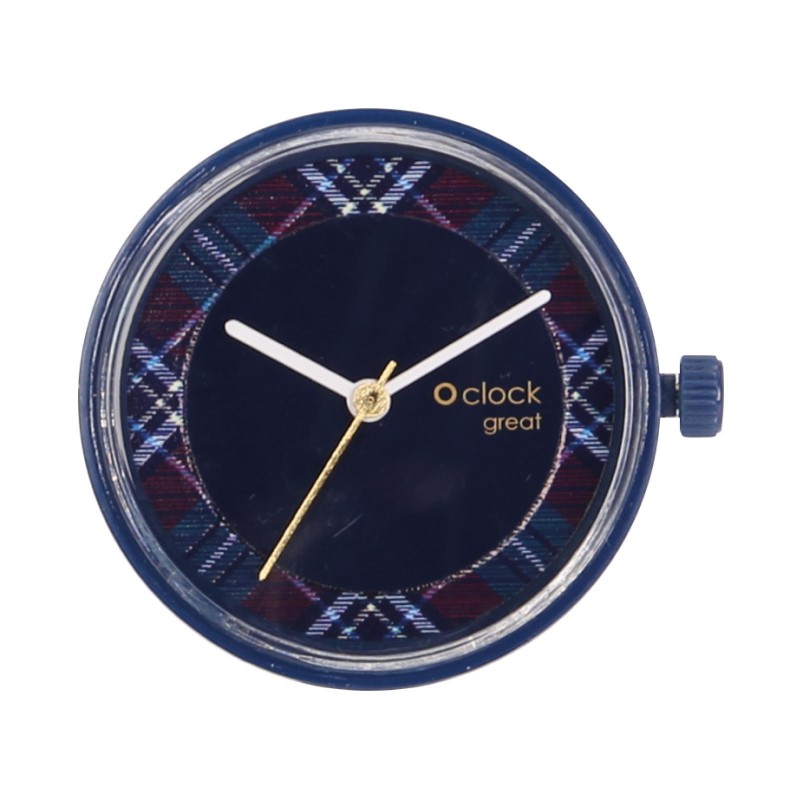Nuovo meccanismo orologio o bag o clock great Royal Ascot Tartan bluette