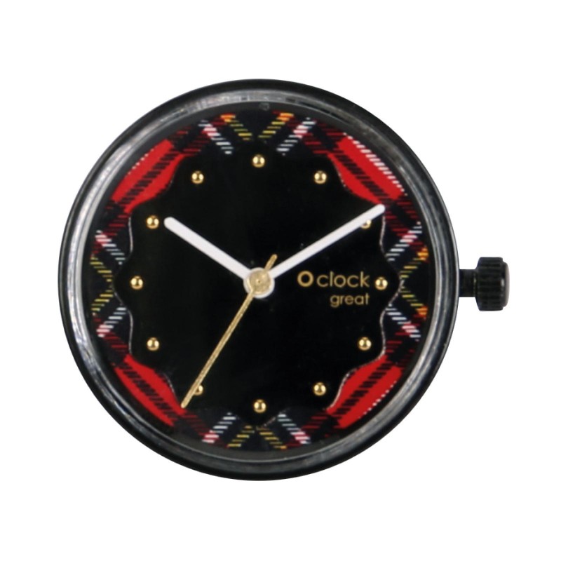 Nuovo meccanismo orologio o bag o clock great Royal Ascot Tartan bordeuax