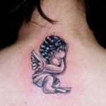 Piccolo angelo cherubino tatuato