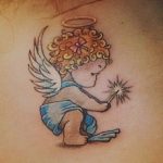 Tatuaggio piccolo angioletto cherubino