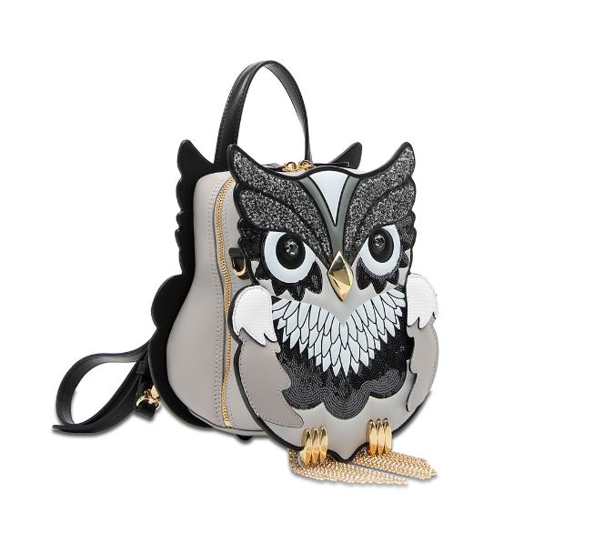 Zainetto linea Temi Braccialini Gufo inverno 2018 2019 prezzo 1470 euro