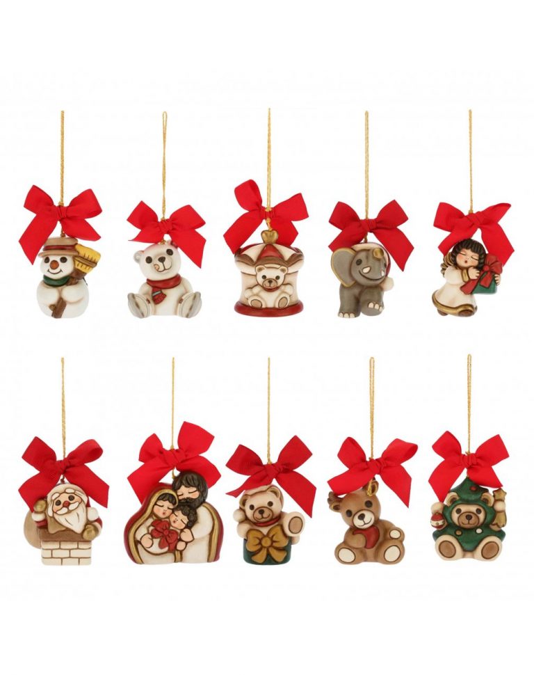 THUN - Addobbi Natalizi, Maria Con Gesù Bambino In Ceramica Decorata A Mano Versione Natale 2022 6x46x6 Cm H 80935868