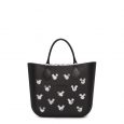 Borsa O Bag nera con icone di Topolino prezzo 108 euro