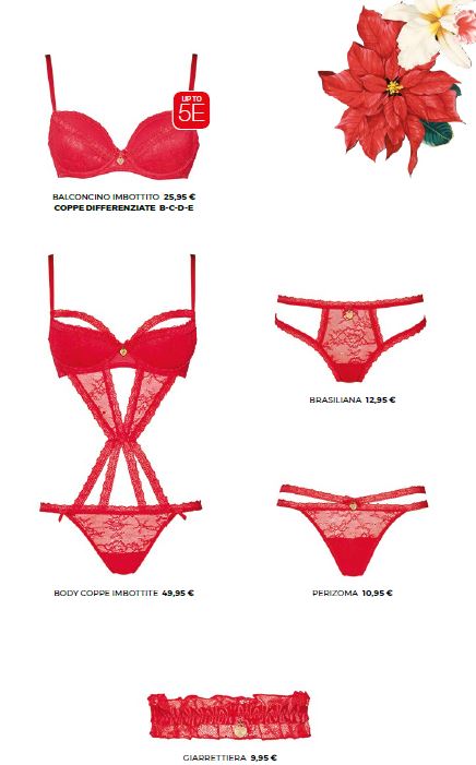 Lingerie sexy Yamamay Natale e Capodanno 2018 2019